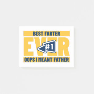 Bästa Farter nånsin Oops jag Meant Far Post-it Block