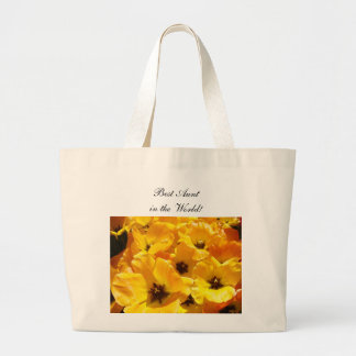 Bästa faster i världen! Totebags Tulpanblommor Jumbo Tygkasse
