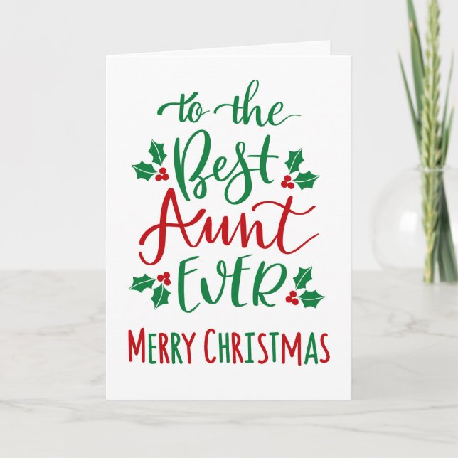 Bästa Faster Någonsin God Jul Typografi Kort (Framsida)