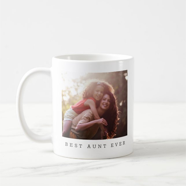 Bästa faster någonsin Personlig foto present gåva Kaffemugg (Vänster)