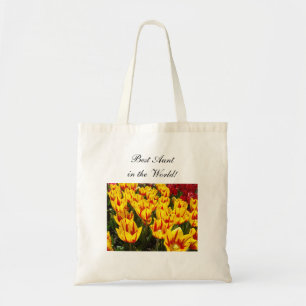 Bästa fastern i världen! Totebags Tulpanblommor Tygkasse
