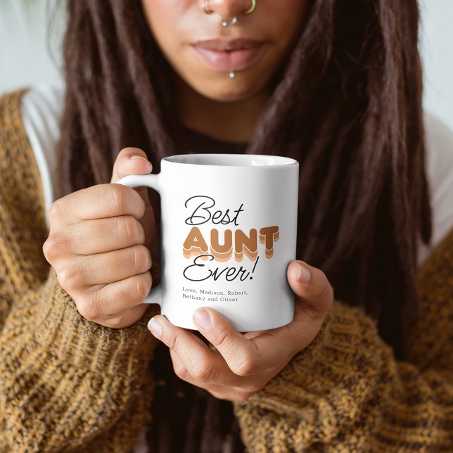 Bästa fastern någonsin bränd orange kaffemugg (Skapare uppladdad)