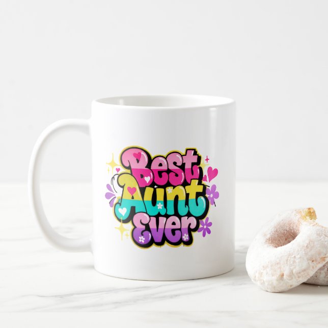 Bästa fastern någonsin (stil 3) kaffemugg (Med munk)