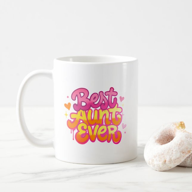 Bästa fastern någonsin (stil 6) kaffemugg (Med munk)
