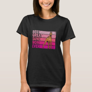 Bästa fawn Great dane Hund Mamma Alltid Rosa Vinta T Shirt