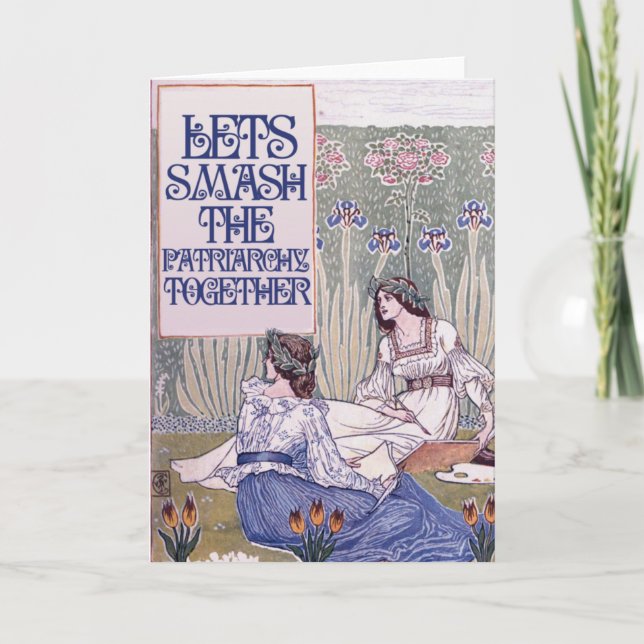 Bästa feministiska    vänLåt patriarkatet slå sönd Kort (Framsida)