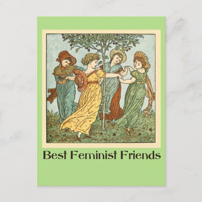 Bästa feministiska vänner vykort (Framsida)