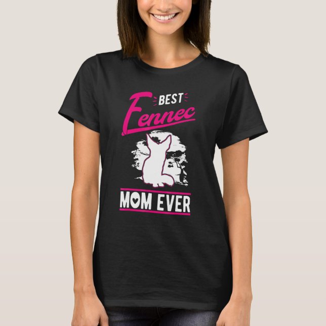Bästa Fennec-Mamma Genom Tiderna T Shirt (Framsida)