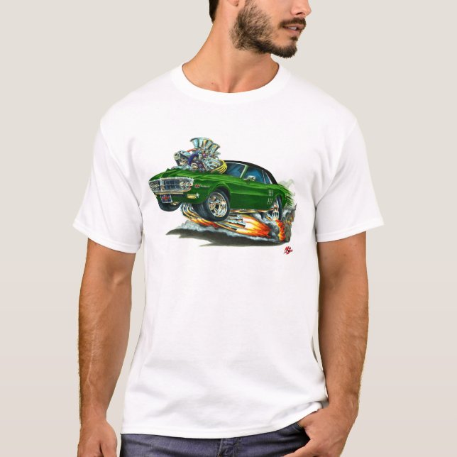 Bästa Firebird Grönt-Svart 1967-68 T Shirt (Framsida)