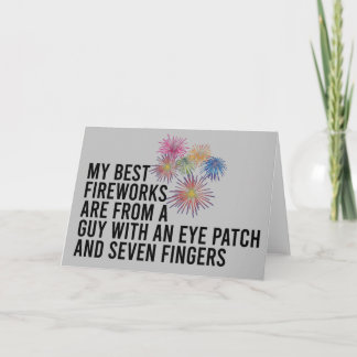 Bästa Fireworks Funny Pyrotechnic 4:e juli Kort