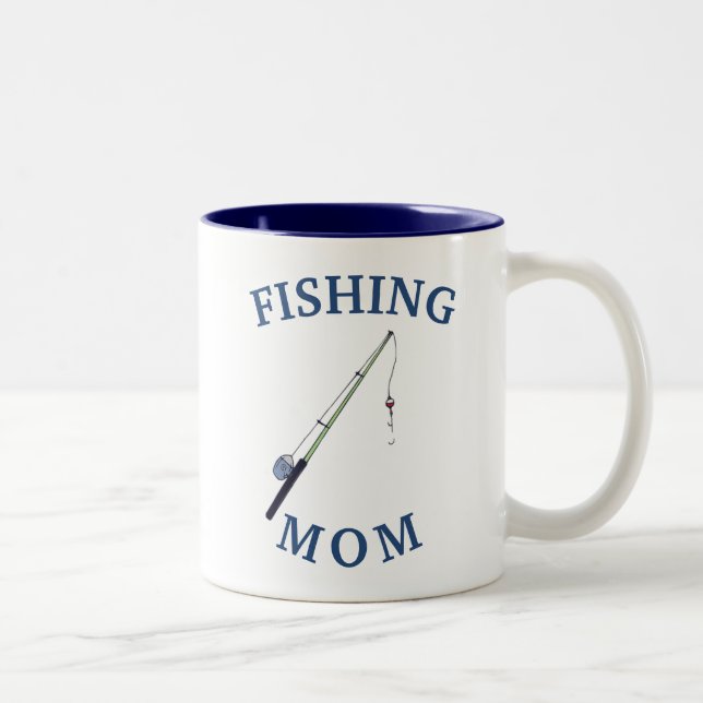 Bästa "FISHING MAMMA" någonsin! Mors dag Två-Tonad Mugg (Höger)