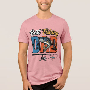 Bästa Fiskande Pappa Vintage Gravyr T-Shirt Design