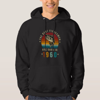 Bästa fiskare föds 1960 Vintage Fiske 62 Hoodie