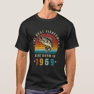 Bästa fiskare föds 1969 Vintage Fiske 53 T Shirt