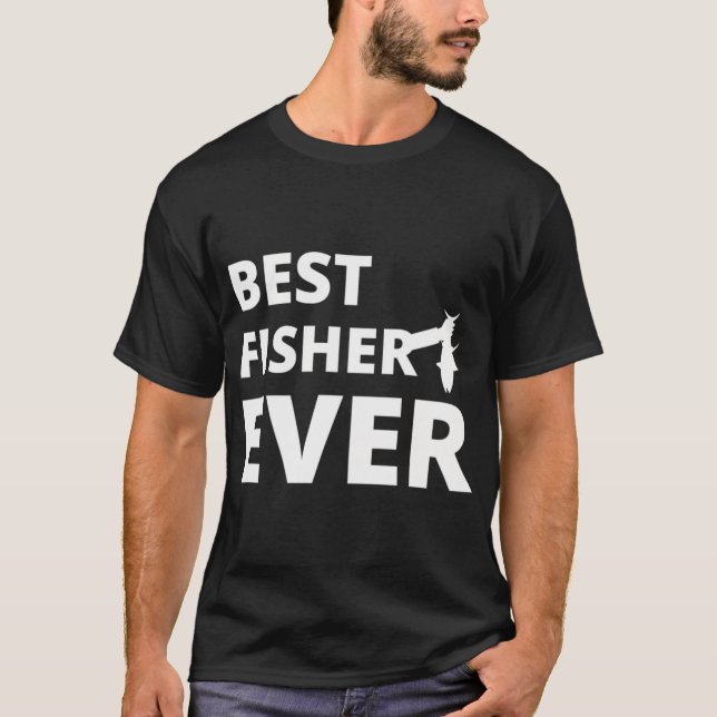 Bästa Fiskaren Någonsin T Shirt (Framsida)