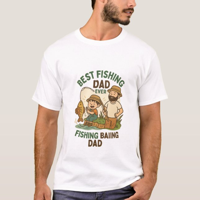 Bästa fisket i Pappa någonsin | Fiske i Far T Shirt (Framsida)