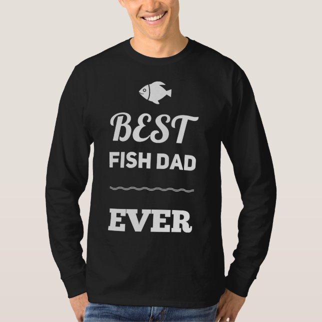 Bästa fiskfångsten Pappa som håller kvar akvariet  T Shirt (Framsida)