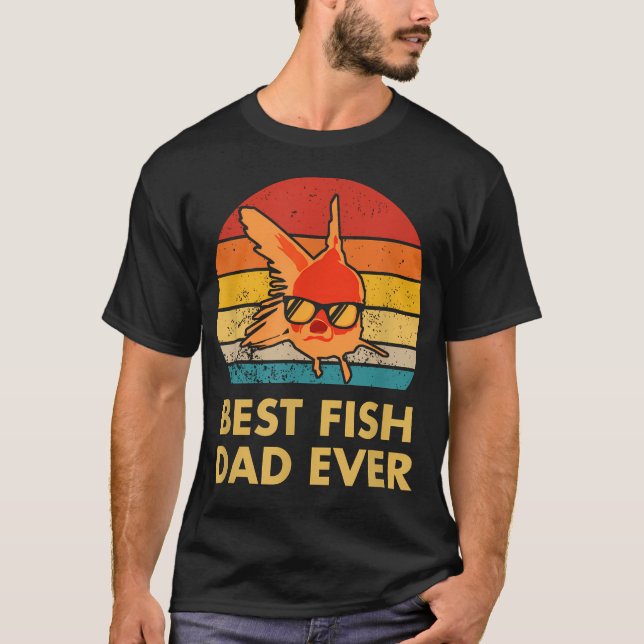 Bästa fiskpappa någonsin Guldfisk för fisk T Shirt (Framsida)