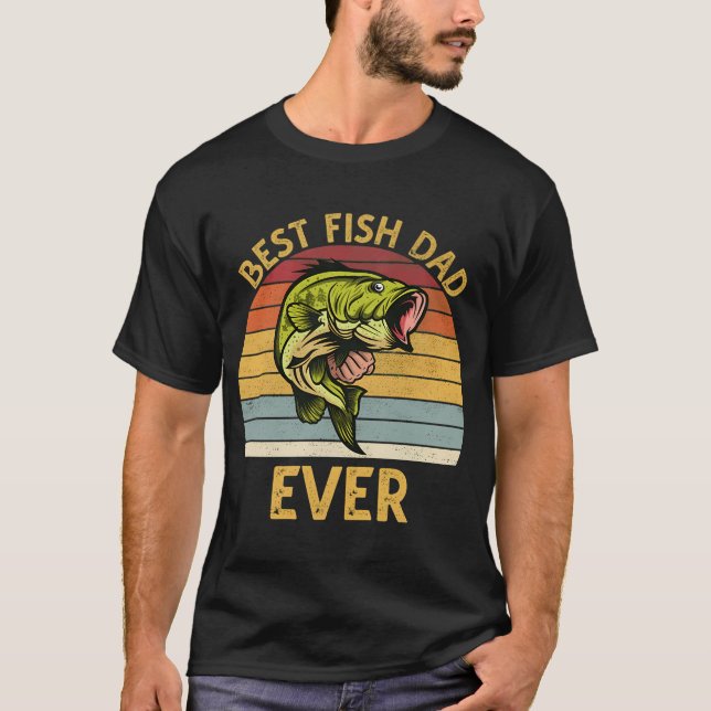 Bästa fiskpappa någonsin t shirt (Framsida)