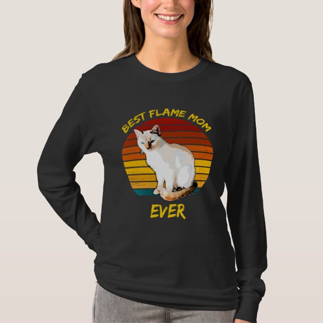 Bästa Flame-mamma någonsin  Flame Point Siamesisk  T Shirt (Framsida)