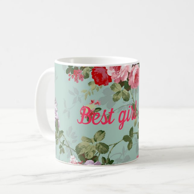 Bästa flicka någonsin kaffemugg (Framsida vänster)