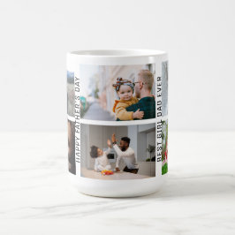 Bästa flicka Pappa någonsin Fars dag 6 fotokollage Kaffemugg