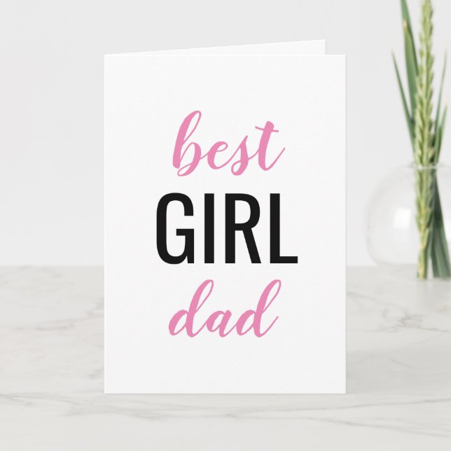 Bästa flickan Pappa Fars dag Kort (Framsida)