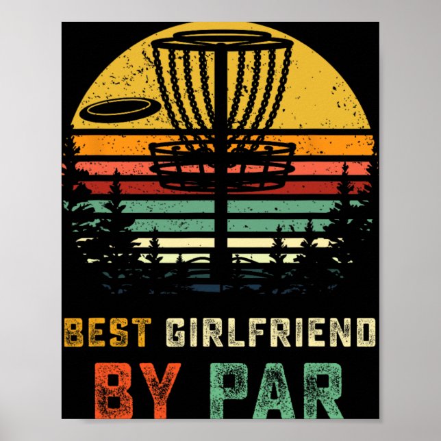 Bästa Flickvän Disc Golf Gf Frisbees Disk Golfer Poster (Framsidan)