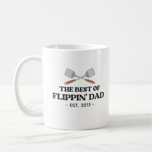 Bästa Flippande Pappa Stekspade Rolig Retro Kaffemugg