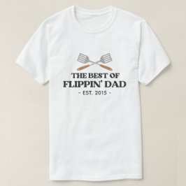 Bästa Flippande Pappa Stekspade Rolig Retro T Shirt