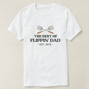 Bästa Flippande Pappa Stekspade Rolig Retro  T Shirt