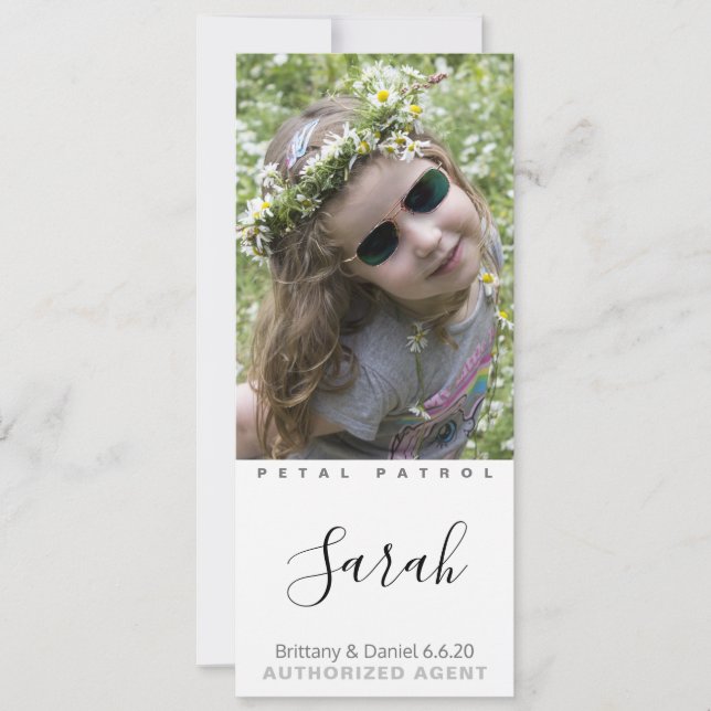 Bästa Flower Girl någonsin-fotokort Spara Datumet (Framsida)