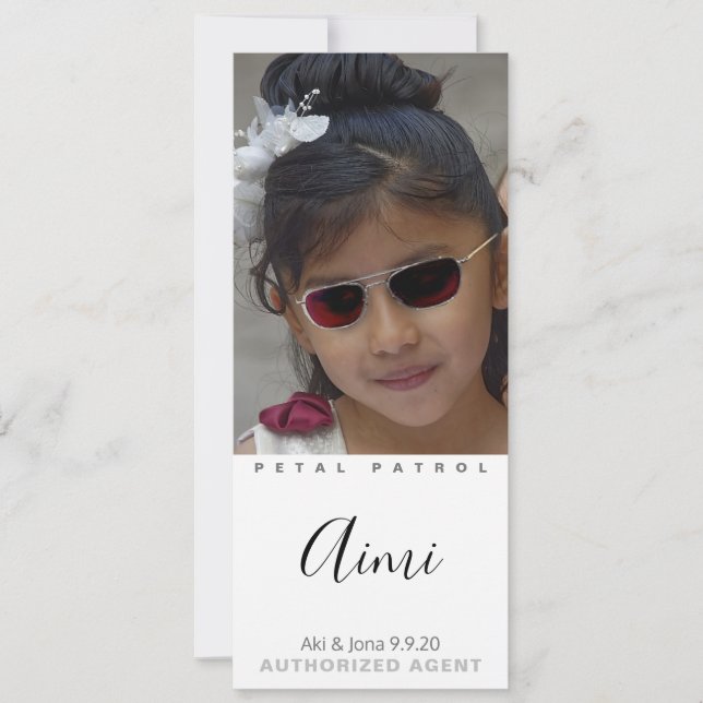 Bästa Flower Girl någonsin-fotokort Spara Datumet (Framsida)