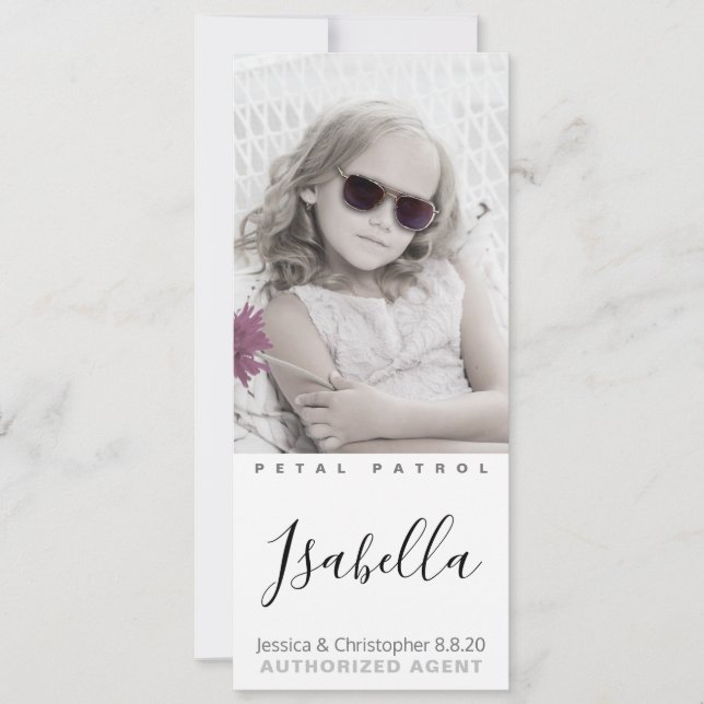 Bästa Flower Girl någonsin-fotokort Spara Datumet (Framsida)