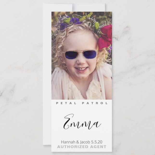 Bästa Flower Girl någonsin-fotokort Spara Datumet (Framsida)