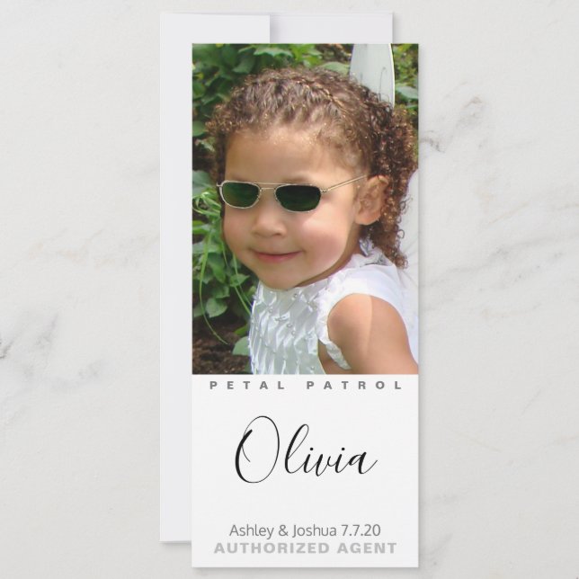 Bästa Flower Girl någonsin-fotokort Spara Datumet (Framsida)
