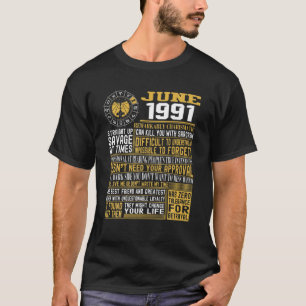Bästa födelsedag juni 1991 Gemini Zodiac Signs 30t T Shirt