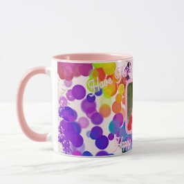 Bästa födelsedag någonsin färglös Bokeh Rosa Photo Mugg