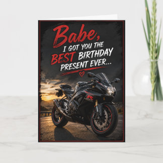 Bästa födelsedagspresent någonsin Rolig motorcykel Kort
