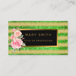 Bästa folkgruppen Grönt Guld Glitter Visitkort