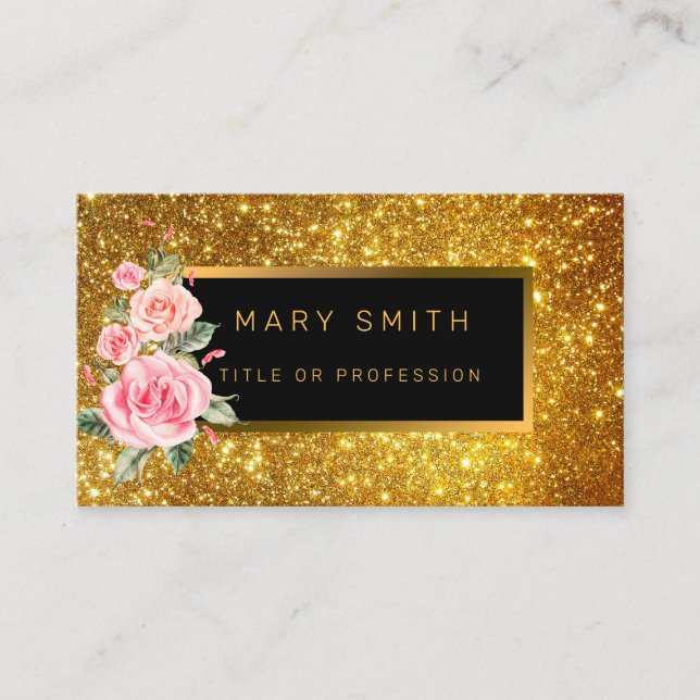 Bästa folkgruppen Guld Glitter Visitkort (Framsida)