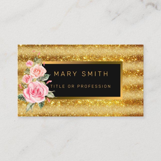 Bästa folkgruppen Guld Glitter Visitkort (Framsida)
