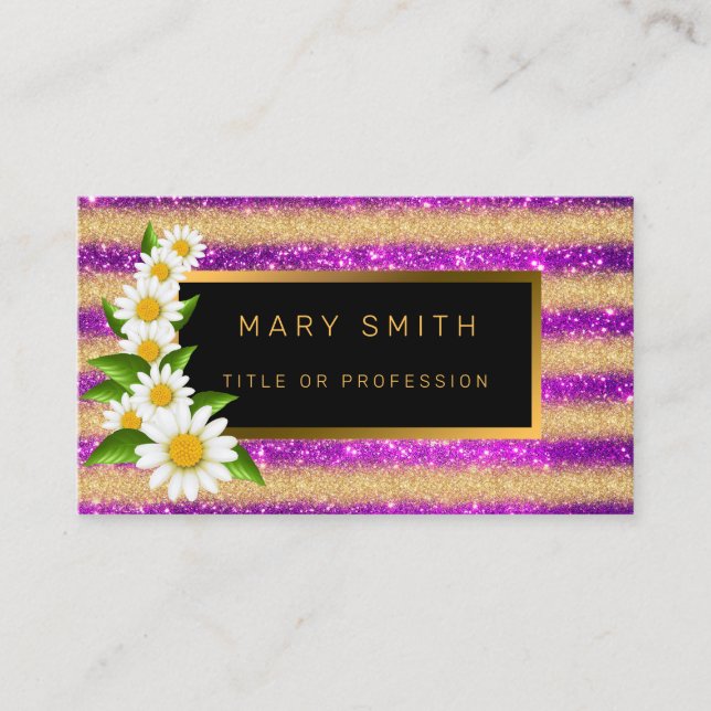 Bästa folkgruppen Lila Guld Glitter Visitkort (Framsida)