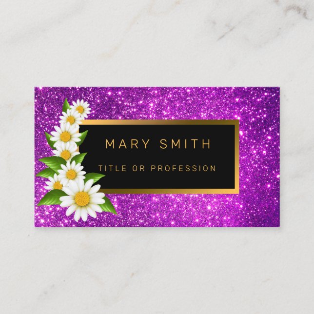 Bästa folkgruppen Lila Guld Glitter Visitkort (Framsida)