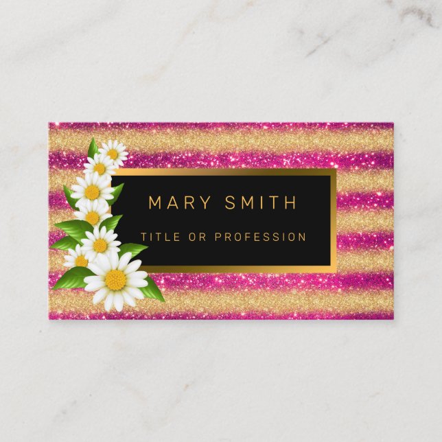 Bästa folkgruppen Rosa Guld Glitter Visitkort (Framsida)