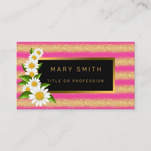 Bästa folkgruppen Rosa Guld Glitter Visitkort (Framsida)