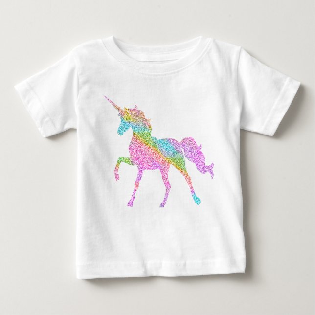 Bästa för barn för Unicornglitter T Shirt (Framsida)