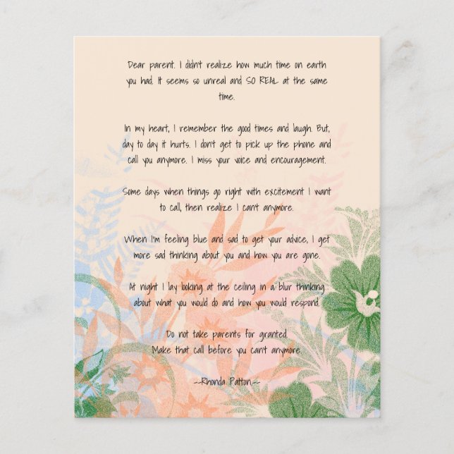 Bästa förälder flygblad (Framsidan)