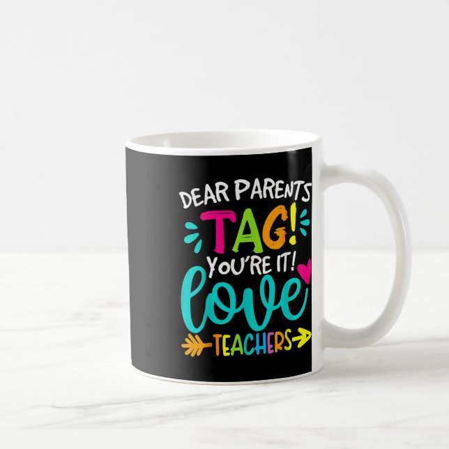 Bästa förälder Märkre Kärlek Lärare i förra dagen Kaffemugg (Höger)