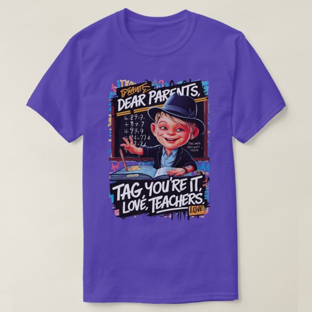 Bästa förälder Märkre Kärlek Lärarna färgstarka T Shirt (Design framsida)